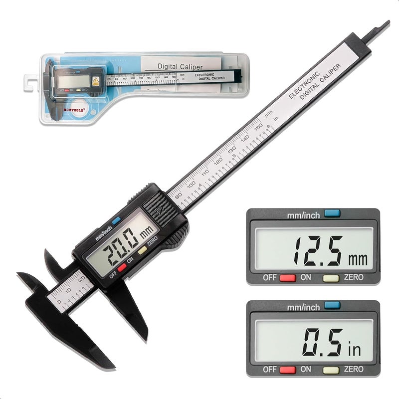 NORTOOLS Digital Calipers-150mm/ 6” Electronic Micrometer Caliper Measuring Tool with Large LCD Screen, Auto-Off Feature,Inch and Millimeter Conversions,Suitable for Jewelers/Woodworkers/DIY - Image 1